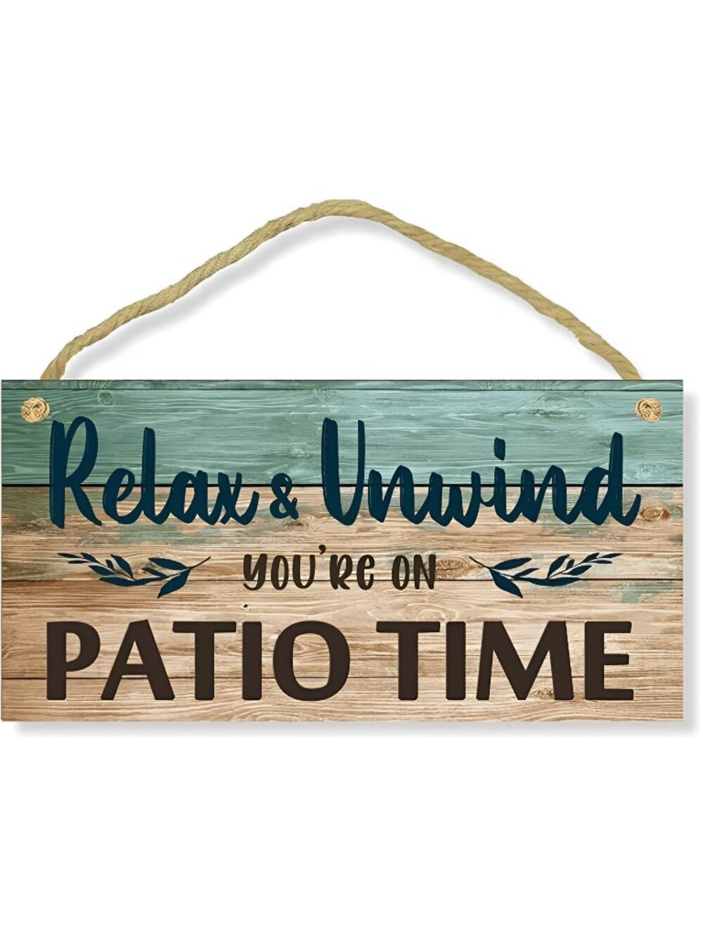 Patio Wall Decor Backyard Patio Signs Outdoor 10x5 Inches Hanging Sign, Green